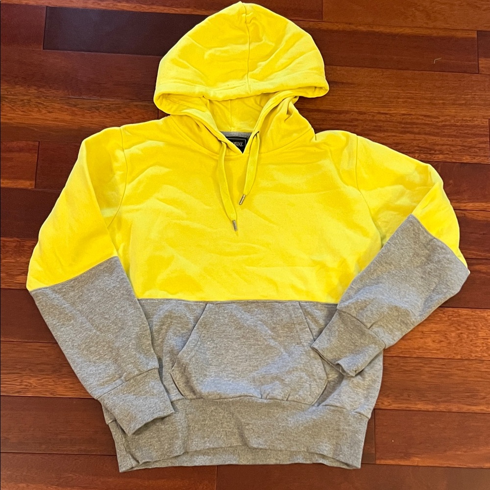 Holloway Women’s Yellow and Gray Colorblock Hoodie Size Medium